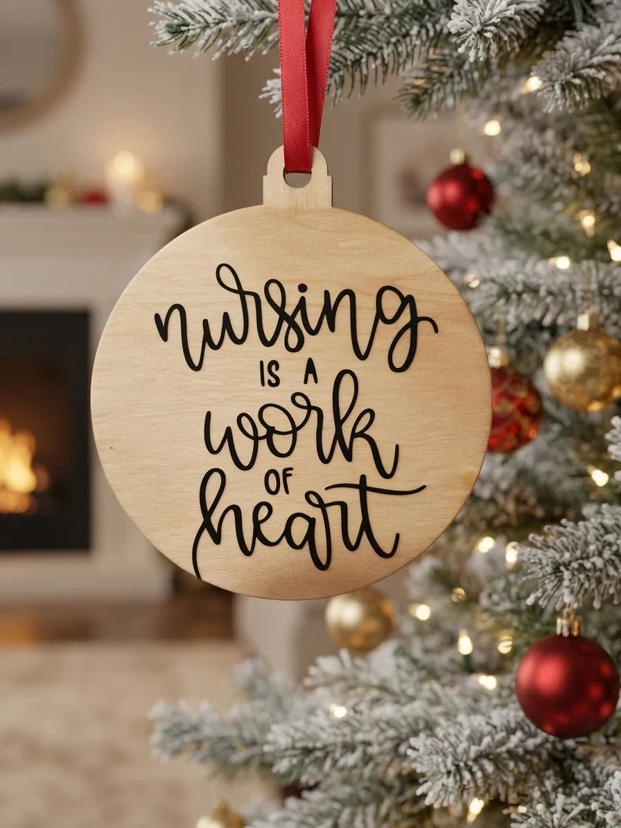 Nurse & Doctor Wood Christmas Ornaments | Healthcare Christmas Gifts | Handmade Keepsakes