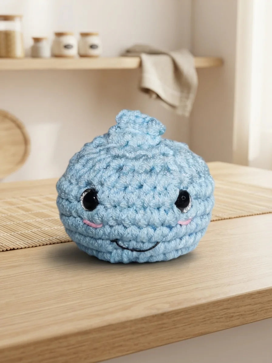 Crochet Dumpling in Steamer Basket | Handmade Amigurumi Food Plushie | Cute Kawaii Gift