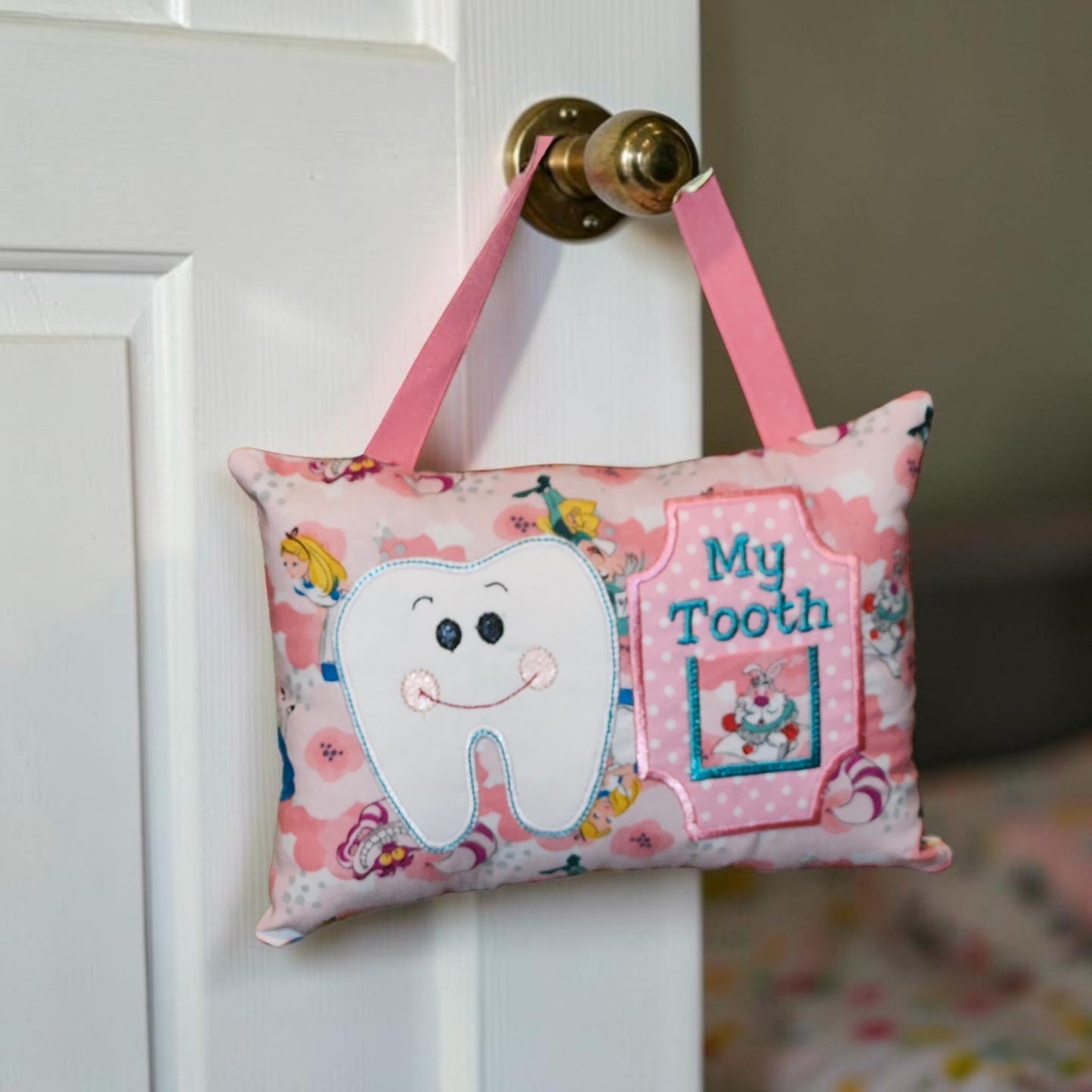 Girl Tooth Fairy Pillow | Tooth Holder Pocket | Kids Lost Tooth Gift