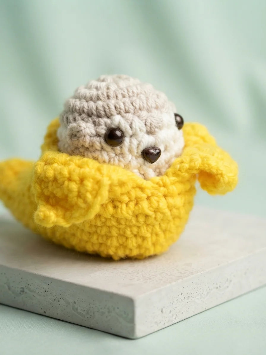 Crochet Monkey in a Banana Plush