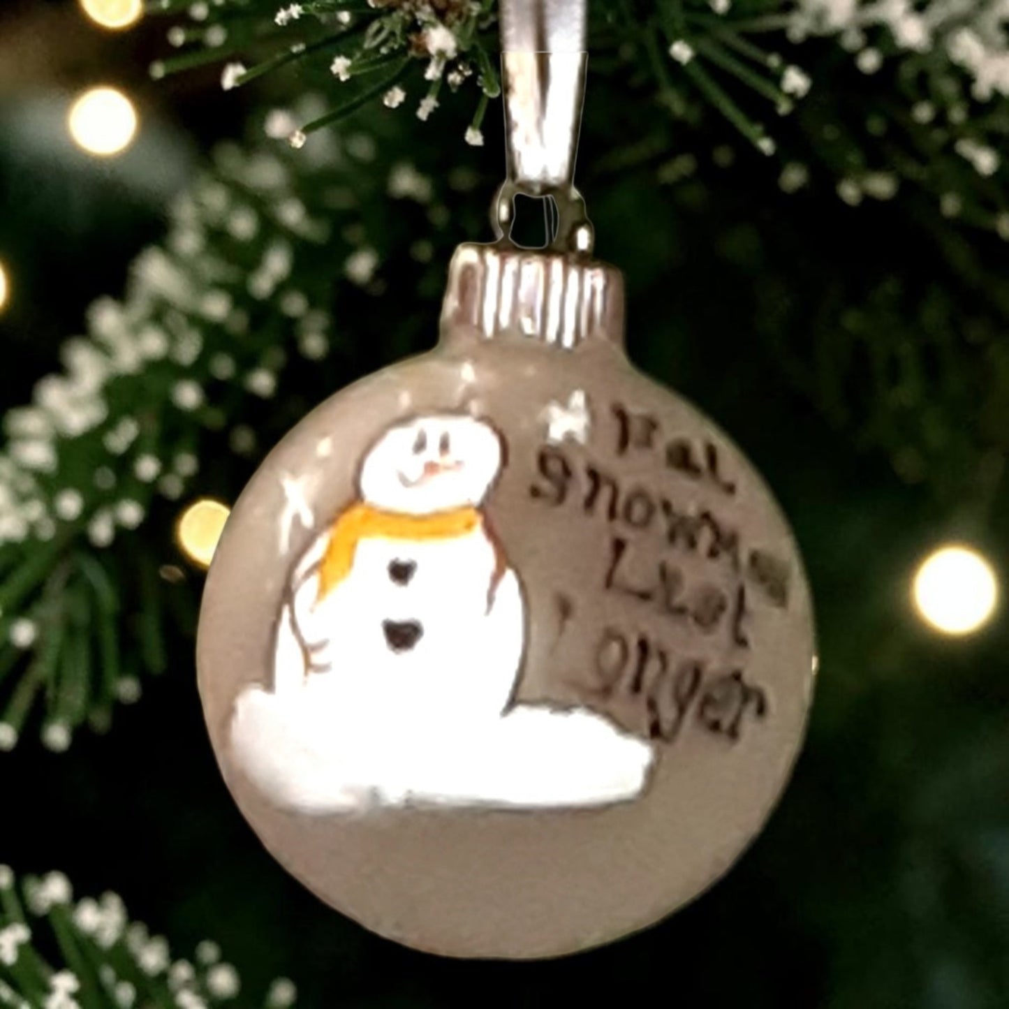 It All Snowballs When Christmas Ornament | Hand-Painted Snowman Glass Ornament | Funny Holiday Gift