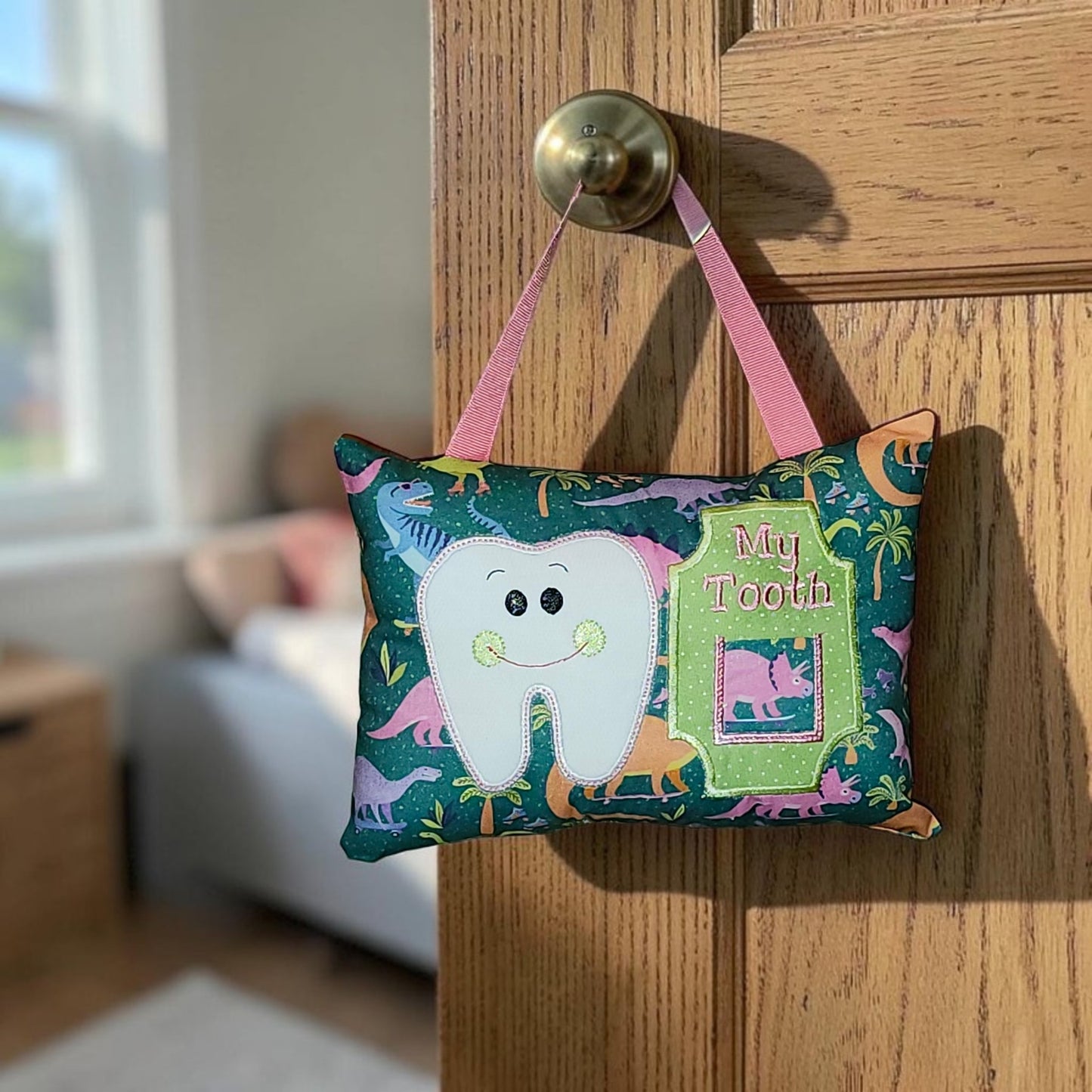 Girl Tooth Fairy Pillow | Tooth Holder Pocket | Kids Lost Tooth Gift