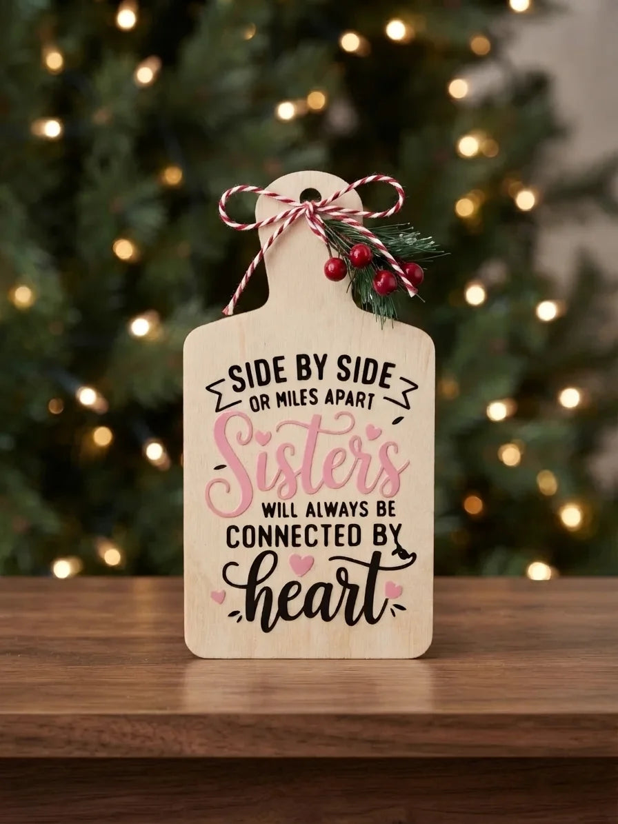 Sister Wood Christmas Ornament | Sisters Gift | Handmade Christmas Keepsake