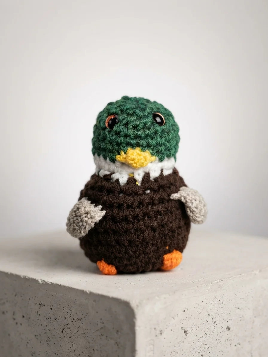 Crochet Mallard Plushie | Duck Plush | Farm Animal | Handmade Gift