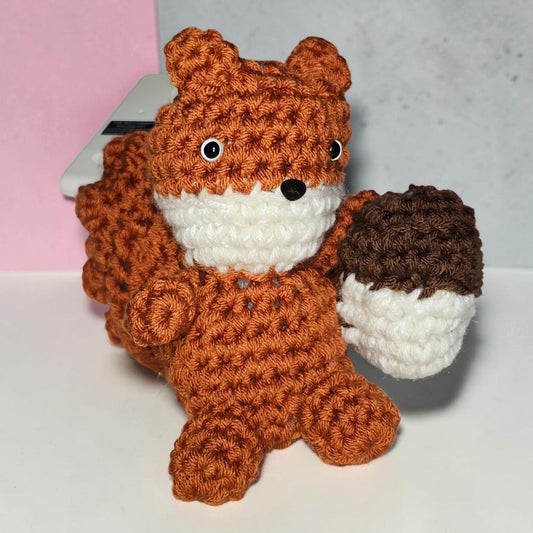 Crochet Squirrel Plushie | Woodland Animal Plush | Forest Nursery Décor | Handmade Gift