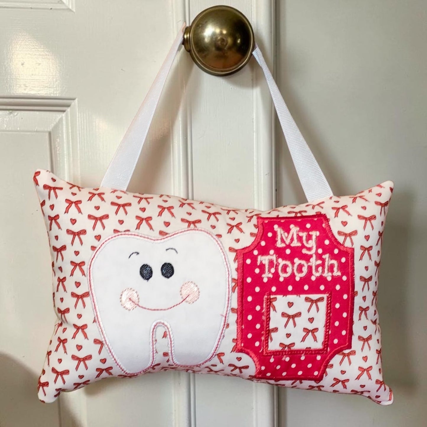 Girl Tooth Fairy Pillow | Tooth Holder Pocket | Kids Lost Tooth Gift