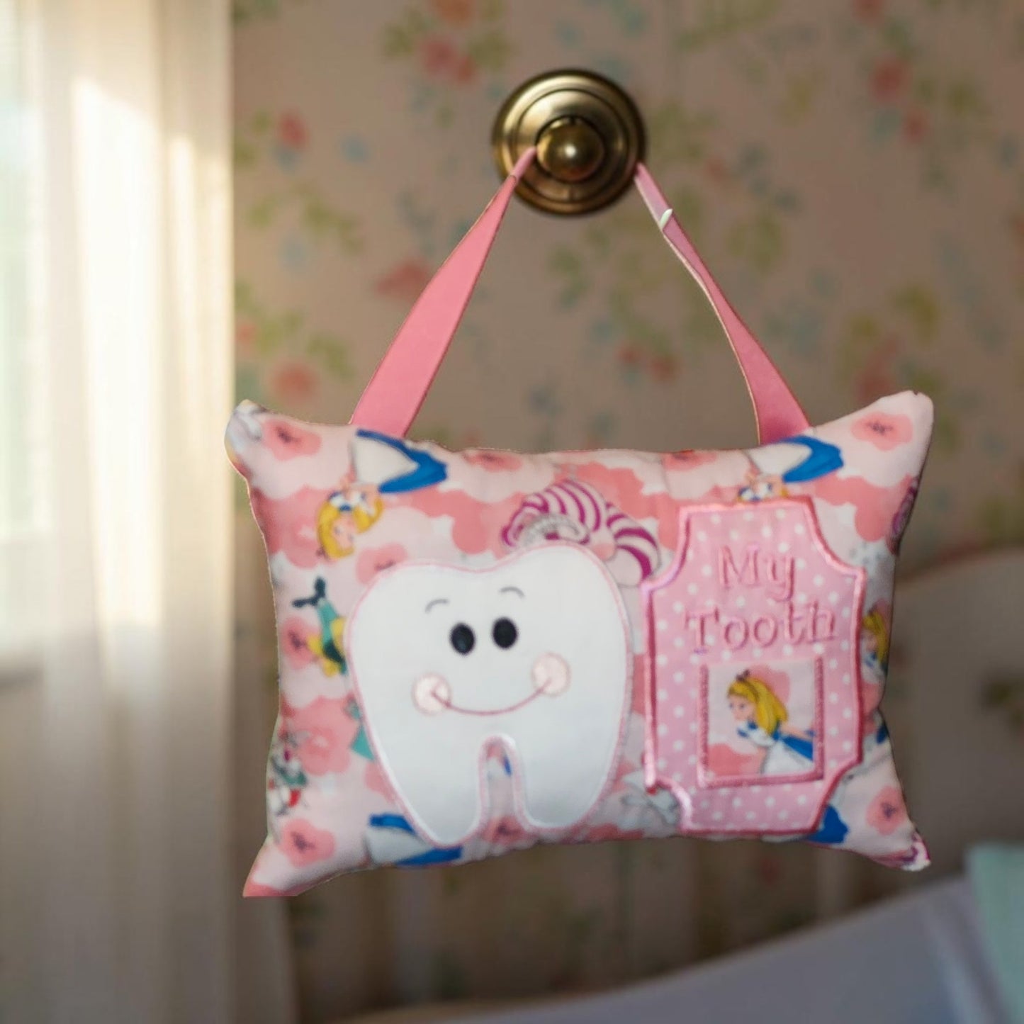 Girl Tooth Fairy Pillow | Tooth Holder Pocket | Kids Lost Tooth Gift